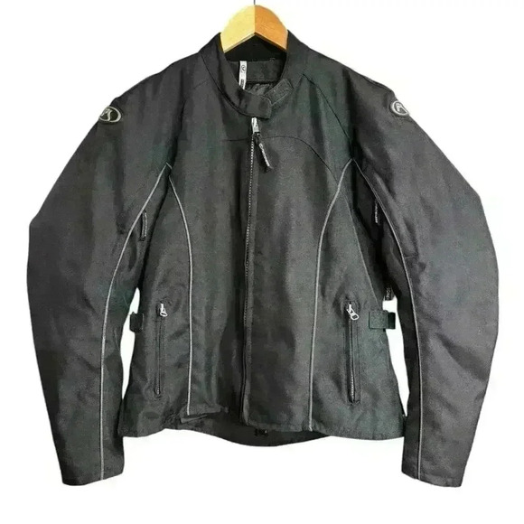 FIELDSHEER Womens Black PhosLite Padded Armor with Venting Motorcycle Jacket 8 - Picture 1 of 16